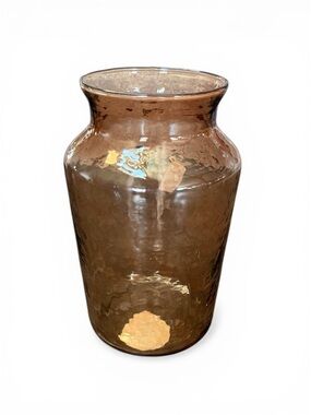 Hearth & Hand 9.5” Amber Glass Vase - Decorative Home Accent NWT